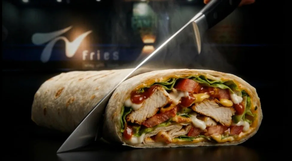 Wrap and fries creative from the TN Fries video project